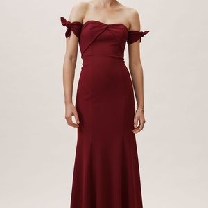 BHLDN Watters Delilah Dress in Bordeaux